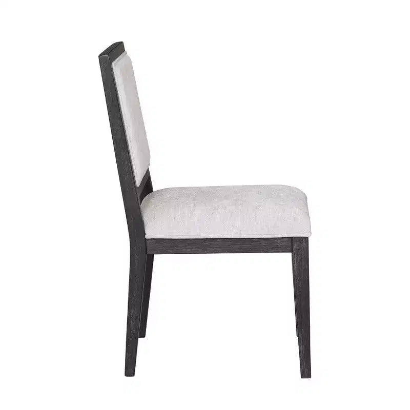 Royal Hampton Dining Side Chair Set of 2, Farmhouse Panel Design, Black Wood