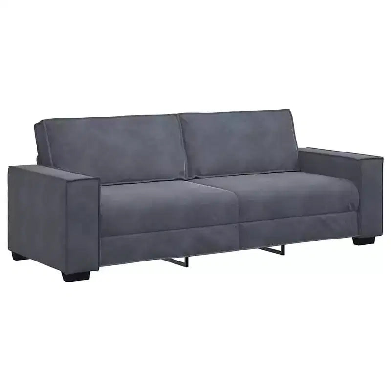 vidaXL 2 Piece Sofa Set with Cushions Black Velvet