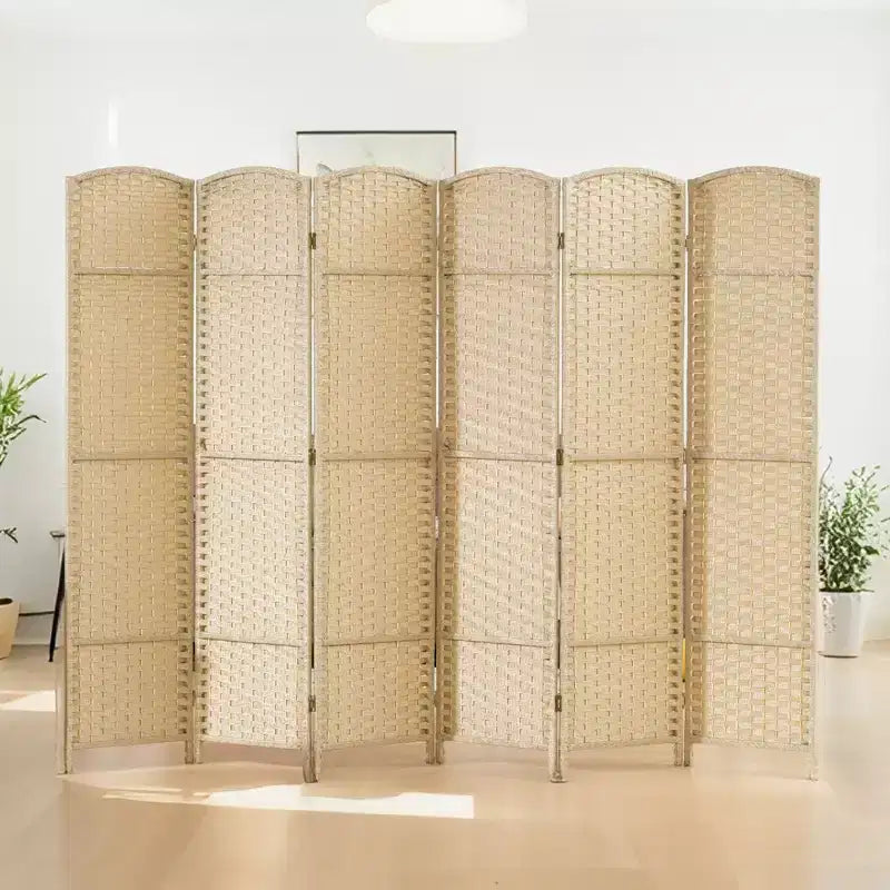 Folding Room Divider Screen 6 Panel 5.6 ' Tall Privacy Screen Freestanding Room Partition for Home Office