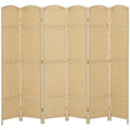 Folding Room Divider Screen 6 Panel 5.6 ' Tall Privacy Screen Freestanding Room Partition for Home Office