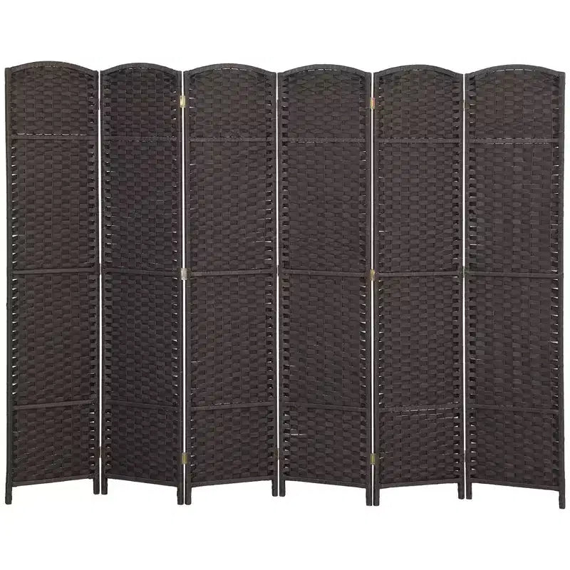 Folding Room Divider Screen 6 Panel 5.6 ' Tall Privacy Screen Freestanding Room Partition for Home Office