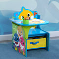 Kids Chair Desk with Underseat Storage & Cup Holder, Ocean Theme, Ages 3+