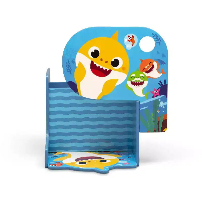 Kids Chair Desk with Underseat Storage & Cup Holder, Ocean Theme, Ages 3+