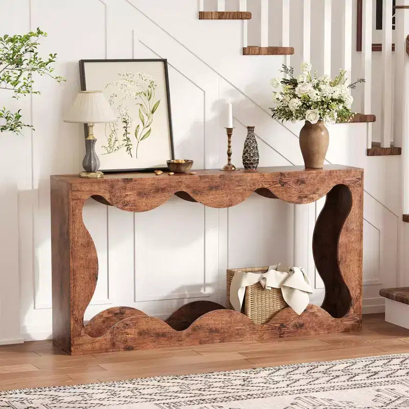63 Inches Farmhouse Entryway Table,Console Table with Storage,Sofa Table Behind Couch,Narrow Entry Table for Living Room,Hallway, Entrance,Foyer