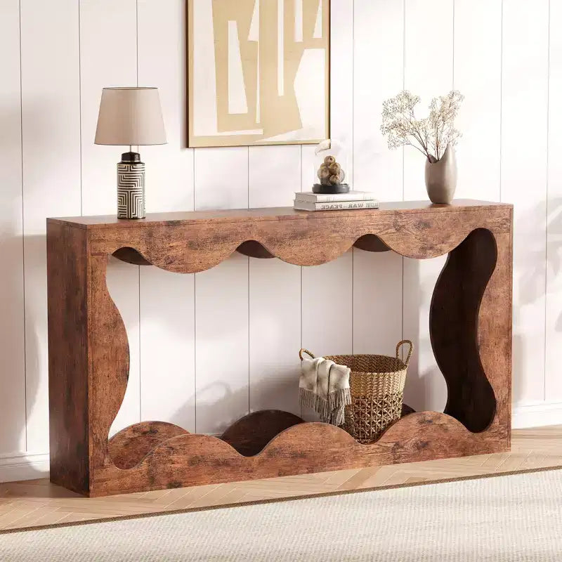 63 Inches Farmhouse Entryway Table,Console Table with Storage,Sofa Table Behind Couch,Narrow Entry Table for Living Room,Hallway, Entrance,Foyer