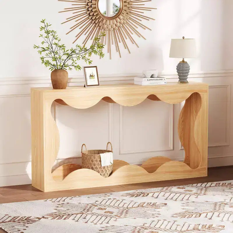 63 Inches Farmhouse Entryway Table,Console Table with Storage,Sofa Table Behind Couch,Narrow Entry Table for Living Room,Hallway, Entrance,Foyer