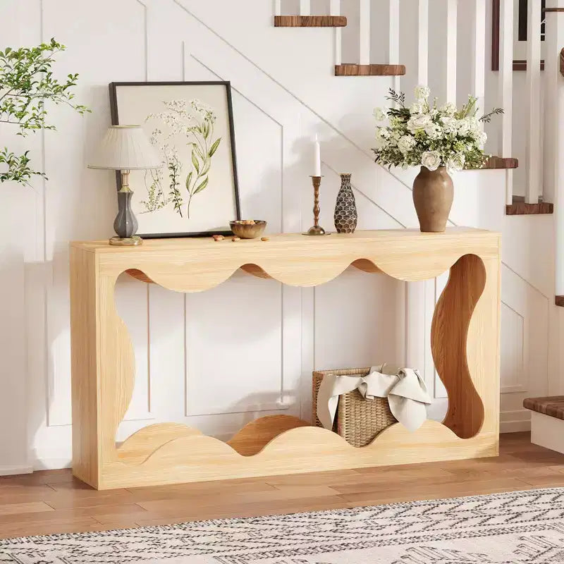 63 Inches Farmhouse Entryway Table,Console Table with Storage,Sofa Table Behind Couch,Narrow Entry Table for Living Room,Hallway, Entrance,Foyer