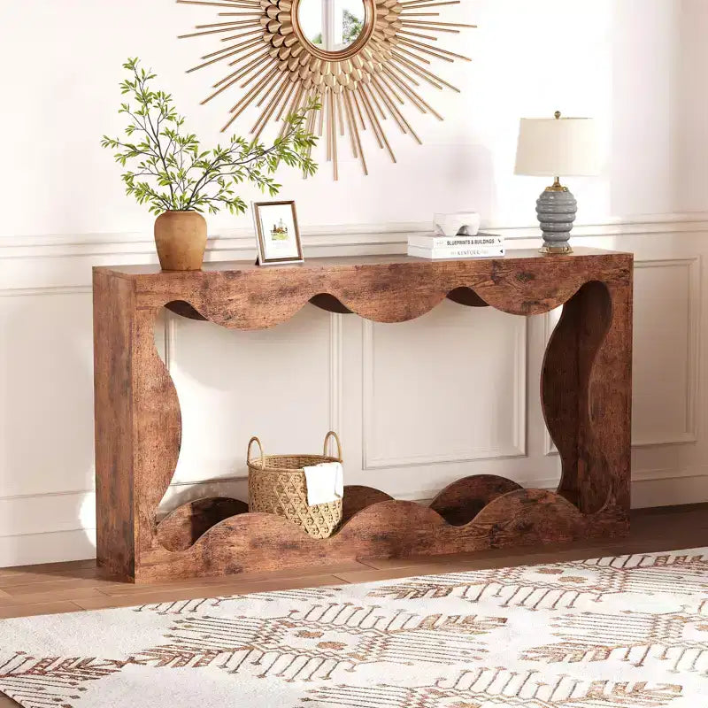 63 Inches Farmhouse Entryway Table,Console Table with Storage,Sofa Table Behind Couch,Narrow Entry Table for Living Room,Hallway, Entrance,Foyer