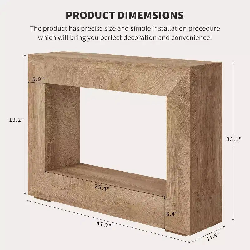 Farmhouse Entryway Bench with Shoe Storage Shelf & Coat Hooks, Natural Wood
